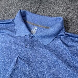 Pro Player Mens XL Blue Heathered Performance Golf Polo‎ Shirt Short Sleeve XL